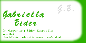 gabriella bider business card